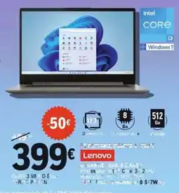 E.Leclerc PC PORTABLE LENOVO offre