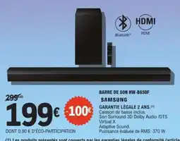 E.Leclerc BARRE DE SON HW-B650F offre