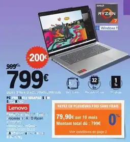 E.Leclerc PC PORTABLE IDEAPAD SLIM 5 15IRH8 offre