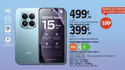 E.Leclerc SMARTPHONE REDMI NOTE 15 PRO offre