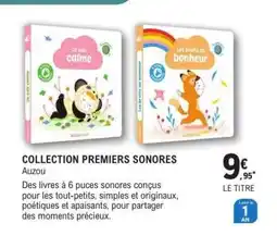 E.Leclerc COLLECTION PREMIERS SONORES offre