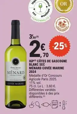 E.Leclerc MÉNARD CUVÉE MARINE 2024 offre