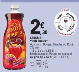 E.Leclerc SANGRIA DON SIMON offre