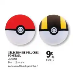 E.Leclerc SÉLECTION DE PELUCHES POKEBALL offre