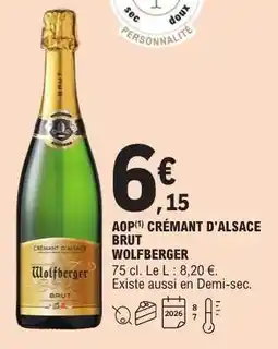 E.Leclerc AOP Crémant d'Alsace Brut Wolfberger offre