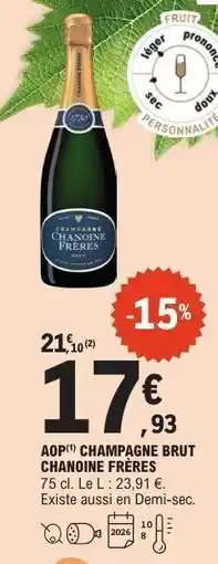 E.Leclerc AOP Champagne Brut 'Chanoine Frères' offre