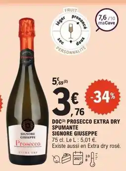 E.Leclerc DOC Prosecco - Extra Dry Spumante Signore Giuseppe offre