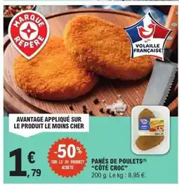 E.Leclerc CÔTÉ CROC Panés de poulets offre
