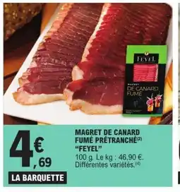 E.Leclerc FEYEL Magret de canard fumé prétranché offre
