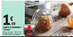 E.Leclerc FEYEL Confit d'oignons offre