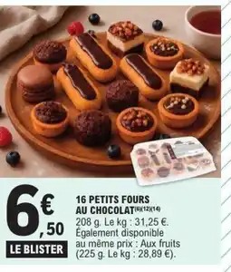 E.Leclerc 16 petits fours au chocolat offre