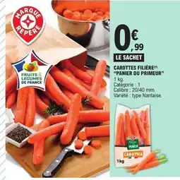 E.Leclerc PANIER DU PRIMEUR Carottes filière offre
