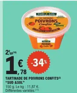 E.Leclerc SUD & SOL Tartinade de poivrons confits offre