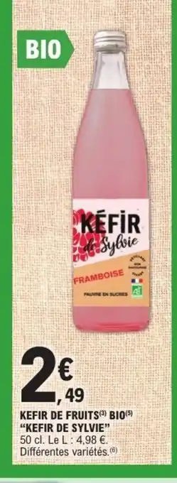 E.Leclerc KEFIR DE SYLVIE Kefir de fruits bio offre