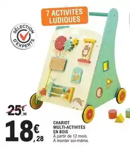 E.Leclerc Chariot mult-activités en bois offre