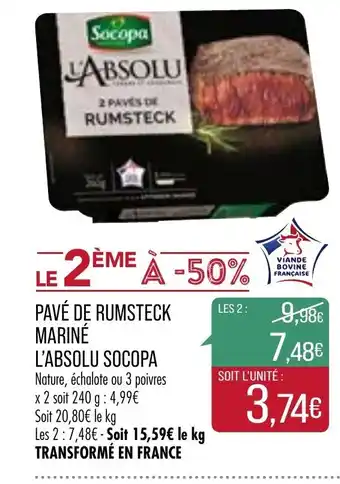 Match Pavé de rumsteck mariné offre