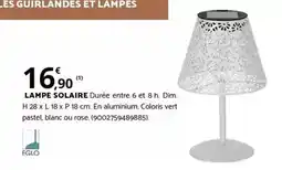 Bricomarché Dim - lampe solaire durée entre 6 et 8 offre