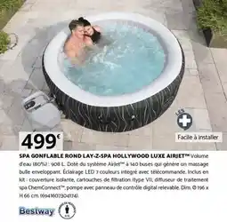 Bricomarché Facile - spa gonflable rond lay-z-spa hollywood luxe airjettm offre