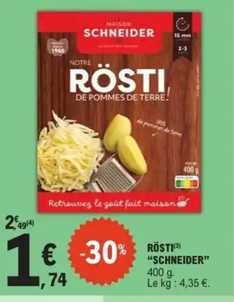 E.Leclerc SCHNEIDER Rösti offre