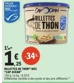 E.Leclerc CAP OCÉAN Rillettes de thon mcs offre