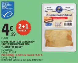 E.Leclerc L'ASSIETTE BLEUE Croustillants de cabillaud saveur méridionale msc offre