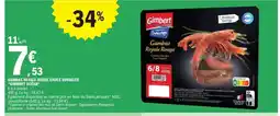 E.Leclerc GIMBERT OCÉAN Gambas royale rouge crues surgelée offre