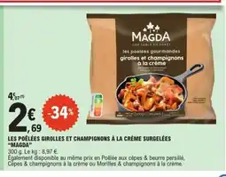 E.Leclerc MAGDA Les poêlées girolles et champignons à la crème surgelées offre