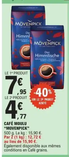 E.Leclerc MOVENPICK Café moulu offre