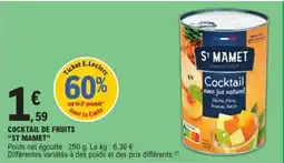 E.Leclerc ST MAMET Cocktail de fruits offre