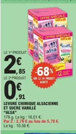 E.Leclerc ALSA Levure chimique alsacienne et sucre vanillé offre