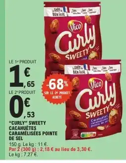 E.Leclerc CURLY Sweety cacahuètes caramélisées pointe de sel offre