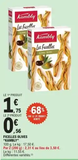 E.Leclerc KAMBLY Ficelles olives offre