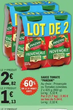 E.Leclerc PANZANI Sauce tomate offre