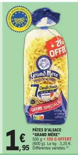 E.Leclerc GRAND MÈRE Pâtes d'alsace offre