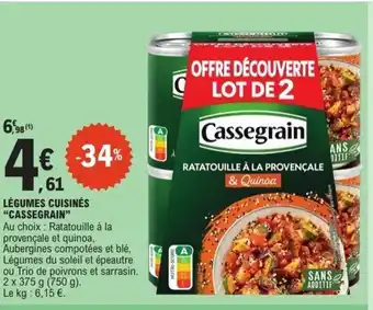 E.Leclerc CASSEGRAIN Légumes cuisinés offre