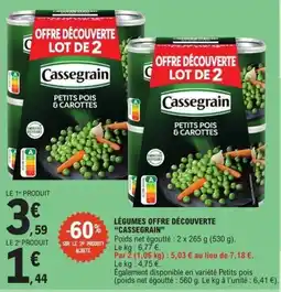 E.Leclerc CASSEGRAIN Légumes offre découverte offre