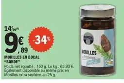 E.Leclerc BORDE Morilles en bocal offre