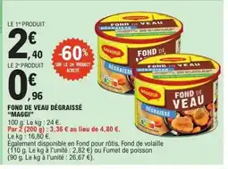 E.Leclerc MAGGI Fond de veau dégraissé offre