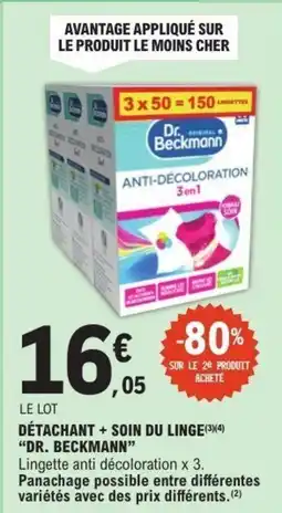 E.Leclerc DR. BECKMANN Détachant + soin du linge offre
