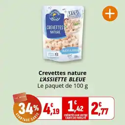Coccinelle Express Crevettes nature l'assiette bleue offre