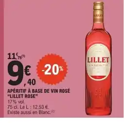 E.Leclerc LILLET ROSE Apéritif à base de vin rosé offre