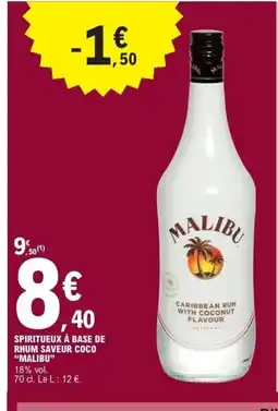 E.Leclerc MALIBU Spiritueux à base de rhum saveur coco offre