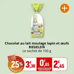 Coccinelle Express Chocolat au lait moulage lapin et œufs riegelein offre