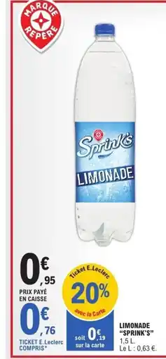 E.Leclerc SPRINK'S Limonade offre