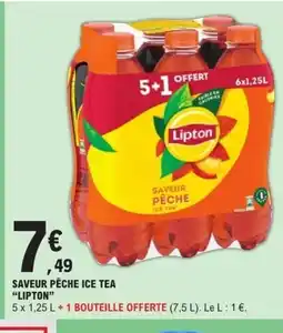 E.Leclerc LIPTON Saveur pêche ice tea offre