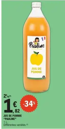 E.Leclerc PAULINE Jus de pomme offre
