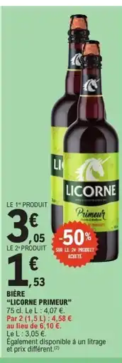 E.Leclerc LICORNE PRIMEUR Bière offre