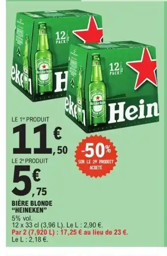 E.Leclerc HEINEKEN Bière blonde offre