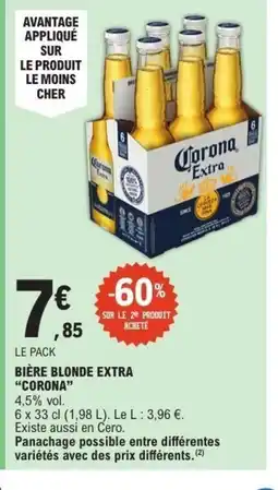 E.Leclerc CORONA Bière blonde extra offre