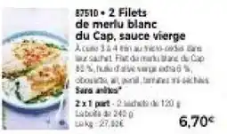 Thiriet 2 filets de merlu blanc du cap, sauce vierge ac34 offre